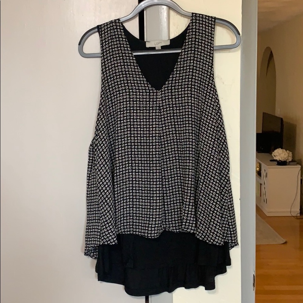 Black & White Patterened Layered Shirt